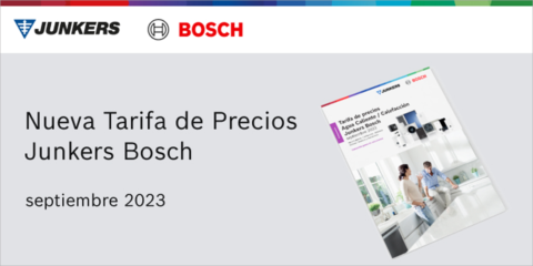 Junkers Bosch publica la nueva tarifa de precios con novedades en calefacción y aerotermia