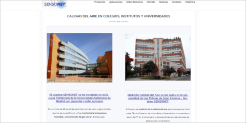Nueva categoría de proyectos de monitorización de la calidad del aire en la web de SENSONET