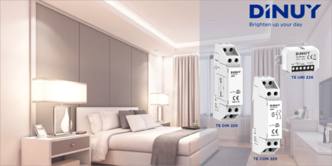 Dinuy presenta los nuevos modelos de telerruptores y contactor para el control de la iluminación LED