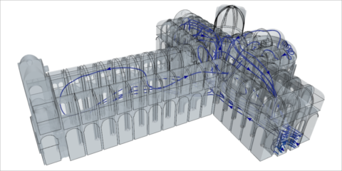 Un gemelo digital de la Catedral de Santiago de Compostela permite comprender los flujos de aire