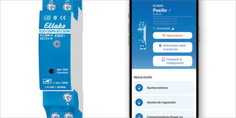 El nuevo dimmer de Eltako incluye bluetooth para la configuración mediante aplicación móvil