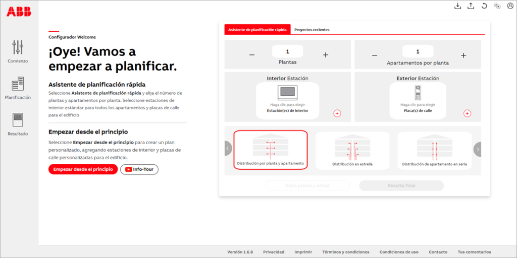 Configurador videoportero Niessen.