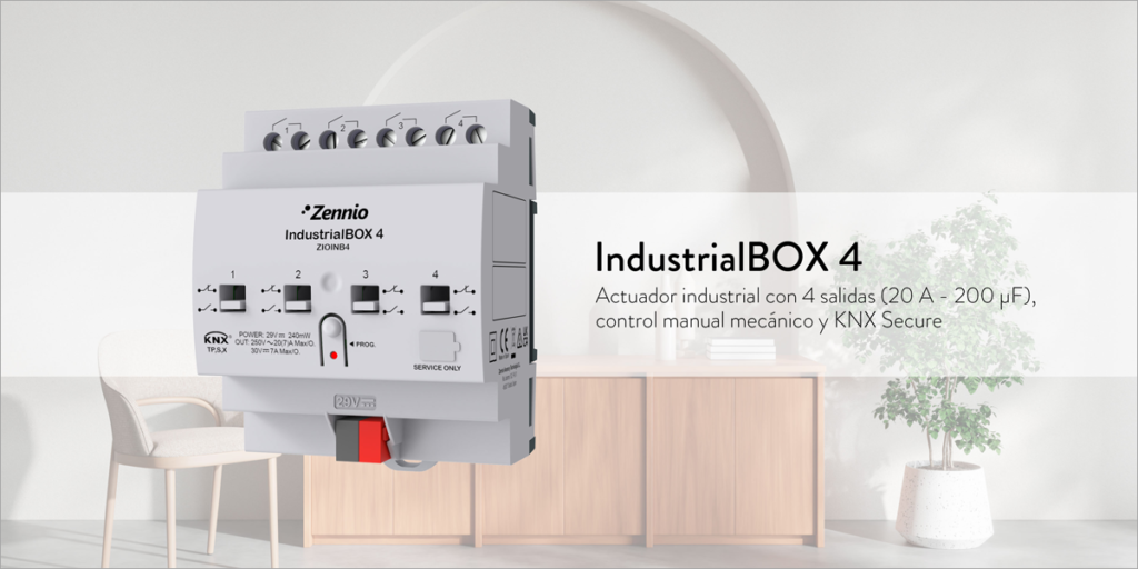 Actuador Industrialbox 4 de Zennio.
