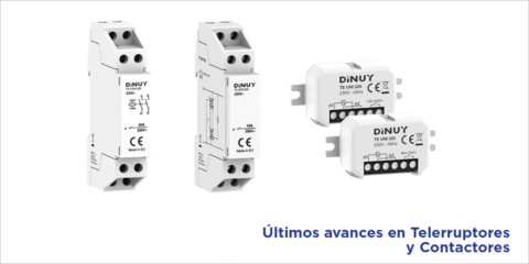 Nuevos telerruptores y contador modular bipolar de Dinuy para gestionar cargas eléctricas