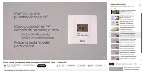 Los videotutoriales de Delta Dore permiten aprovechar todas las opciones de los termostatos Tybox