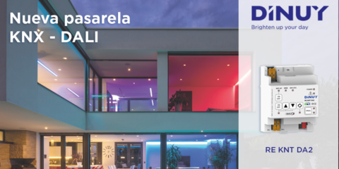 La nueva pasarela de Dinuy permite integrar el control de luminarias DALI dentro de una instalación KNX