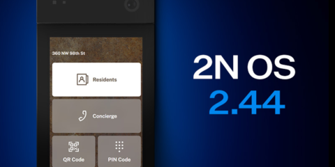 El 2N OS 2.44 permite personalizar la pantalla e incluye la detección del rostro en el 2N IP Style