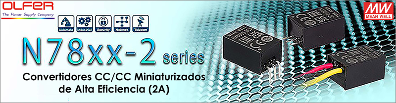 Convertidores CC/CC miniaturizados serie N78xx-2.