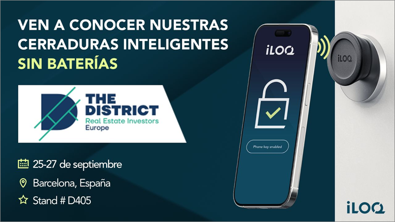 Cerradura inteligente expuesta en The District Show.