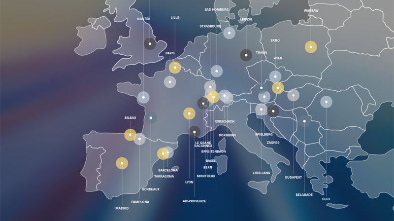 Mapa Light(S) on tour de Zumtobel.