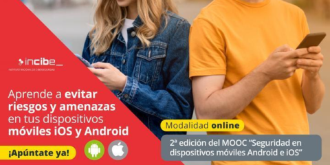 Nuevos cursos de formación online de Incibe sobre seguridad de dispositivos móviles Android e iOS