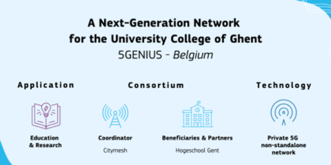 La Universidad de Gante contará con una red 5G no autónoma en el marco del proyecto 5Genius