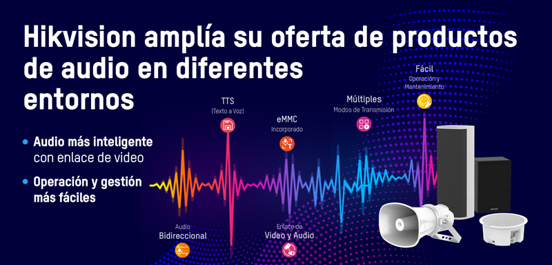 Soluciones de sonido para sistemas de seguridad de Hikvision.