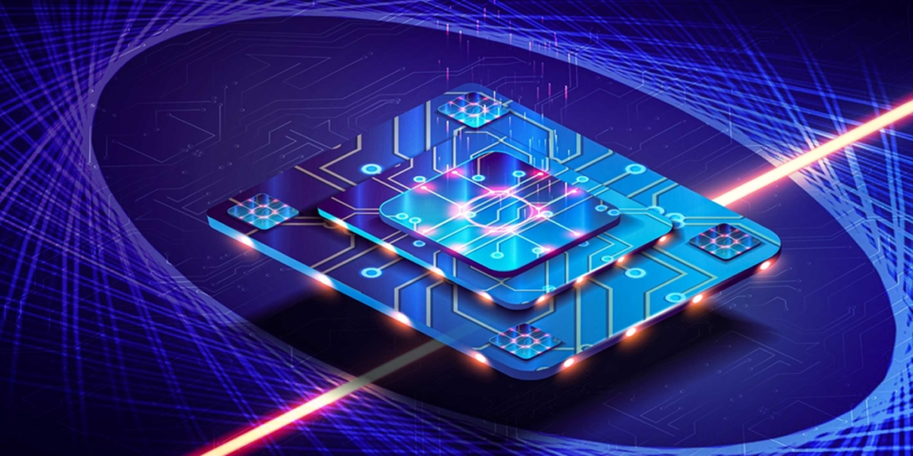 Transistor tridimensional de silicio.