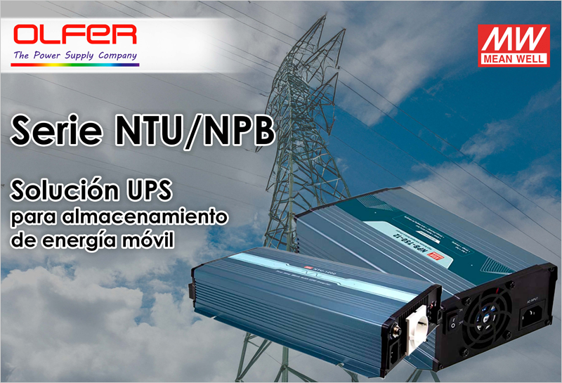 El catálogo de Electrónica OLFER incluye la serie NPB de cargadores inteligentes y las series NTS y NTU de inversores