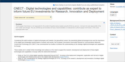 La Comisión Europea busca expertos para definir las tecnologías y capacidades digitales en la UE