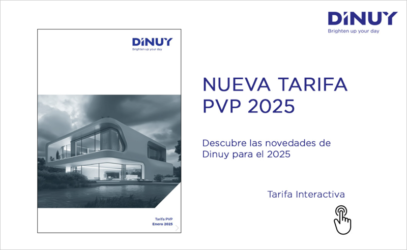 Dinuy presenta la nueva tarifa PVP interactiva 2025 con diferentes novedades de producto