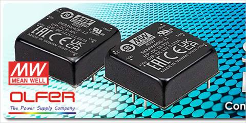 Nuevas series de convertidores CC/CC aislados de 40 W se suman al catálogo de Electrónica OLFER