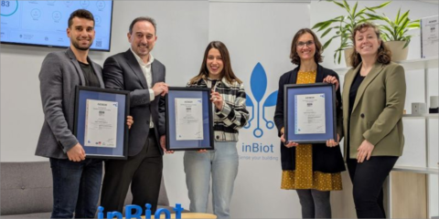La compañía inBiot obtiene la triple acreditación en sostenibilidad en la gestión de calidad del aire interior