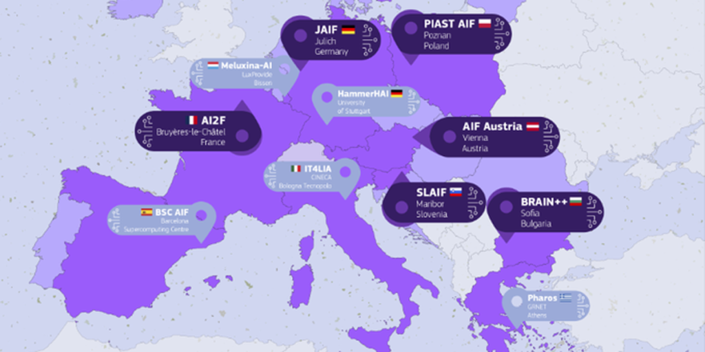 Fábricas de IA en Europa.