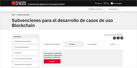 Nueva línea de ayudas para incentivar el uso del blockchain en pymes y startups madrileñas