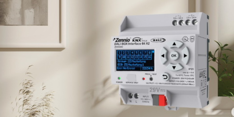 El DALI BOX Interface 64 2X de Zennio gestiona la iluminación en cualquier tipo de espacio