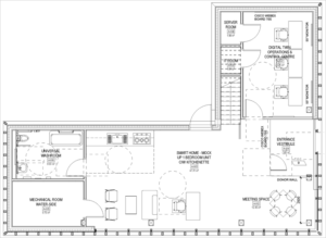 Plano primera planta del SCITHub de la Universidad de Toronto.