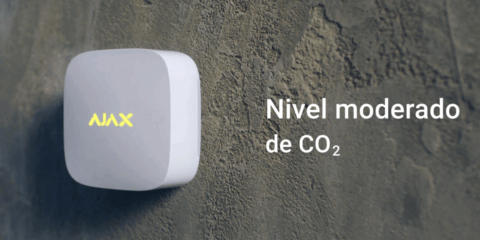 Monitor inteligente de la calidad del aire Ajax LifeQuality con sensor CO2