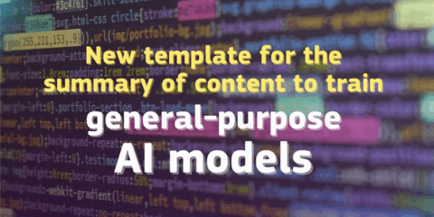 Nueva plantilla para resumir los datos utilizados para entrenar los modelos de IA de propósito general