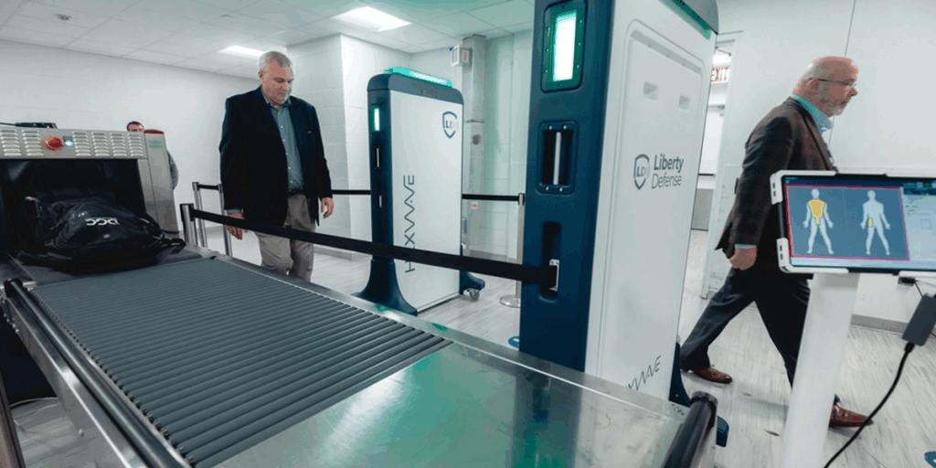 Sistema de inspección de seguridad de paso para aeropuertos.