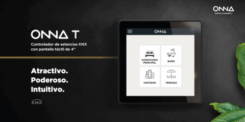 ONNA T, el nuevo controlador de estancias KNX de ONNA con pantalla táctil 4″