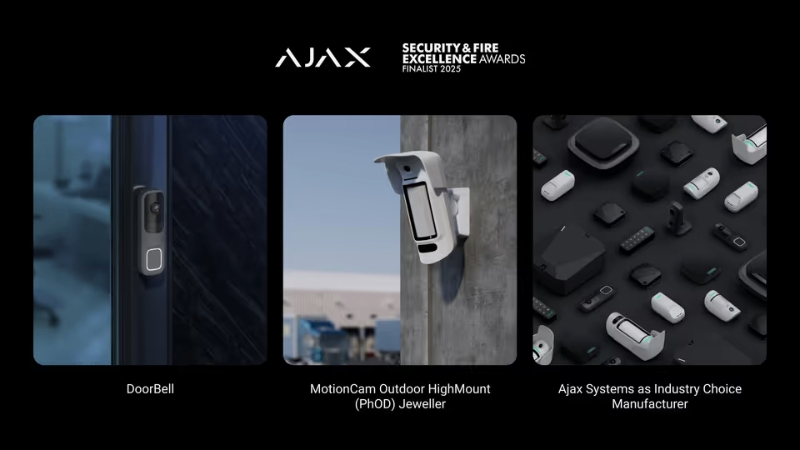 Ajax Systems, finalista en los Security & Fire Awards for Excellence 2025