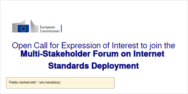 Convocatoria abierta para la manifestación de interés para unirse a Foro multiactor sobre el despliegue de estándares de Internet