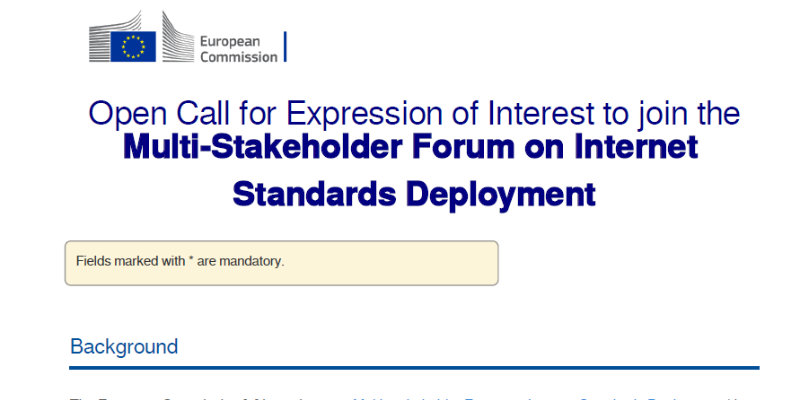 Convocatoria abierta para la manifestación de interés para unirse a Foro multiactor sobre el despliegue de estándares de Internet