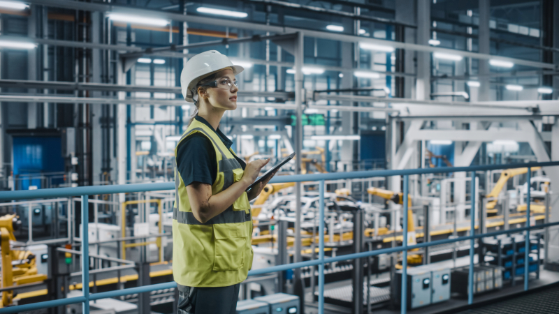 persona en un almacén