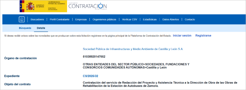 licitación para la redacción del proyecto de la nueva estación de autobuses sostenible de Zamora