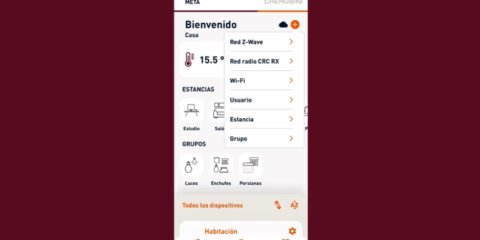 Inclusión de motores Wi-Fi y Zwave app METAhome de CHERUBINI