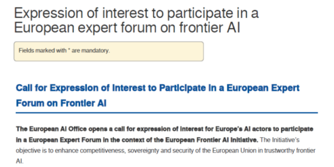 Abierta una convocatoria de expertos para que participen en el Foro de IA fronteriza de la UE