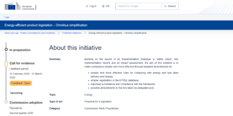Abierta una consulta para simplificar la normativa sobre los productos energéticamente eficientes