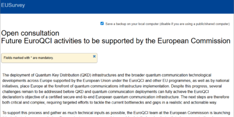 Abierta una consulta pública para definir las futuras actividades de EuroQCI a partir de 2027