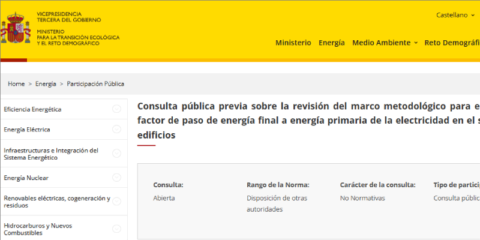 Abierta una consulta pública sobre el futuro del cálculo de energía primaria en el sector de la edificación