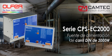 Electrónica OLFER distribuye la nueva serie CPS-EC2000 de fuentes de alimentación para carril DIN