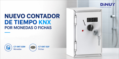 Dinuy lanza nuevos contadores de tiempo KNX para gestionar servicios temporizados con monedas o fichas