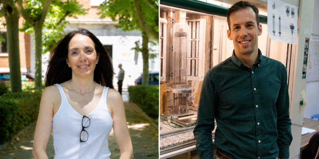 María Nair López y Miguel Muñoz Rojo, investigadores del CSIC que lideran proyectos ERC de electrónica avanzada