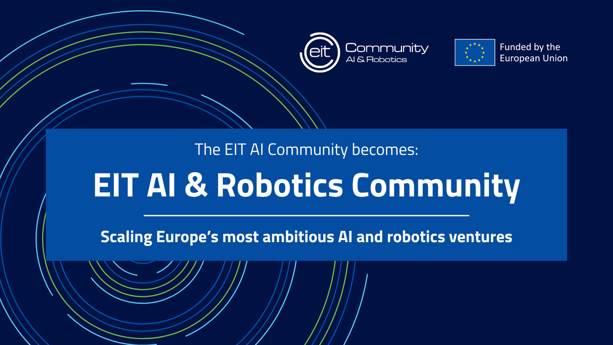 Imagen asociada a la primera convocatoria de la Comunidad de IA y Robótica del EIT para fundadores europeos.