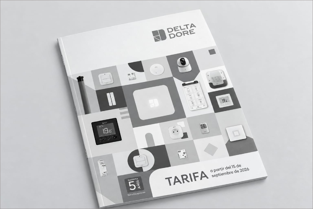 Imagen sobre la tarifa 2026 de Delta Dore, centrada en climatización inteligente y automatización de persianas.