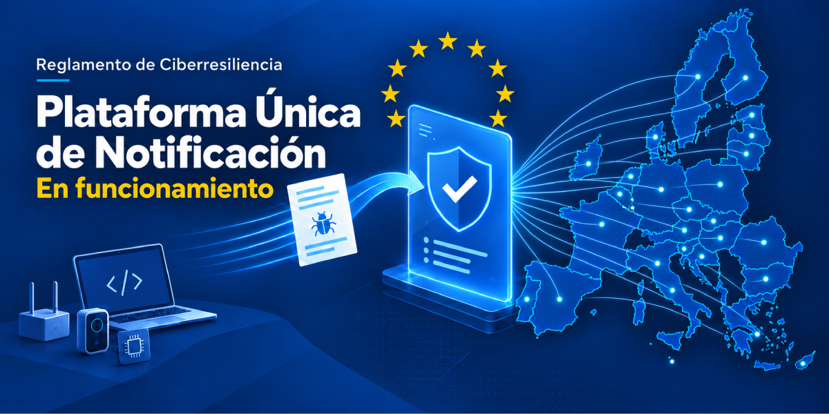 Imagen de apoyo sobre la Plataforma Única de Notificación de ENISA para reportar vulnerabilidades e incidentes graves.