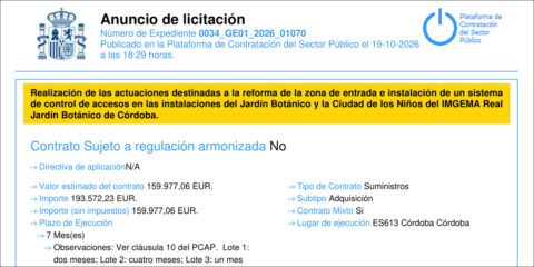 Licitación: Córdoba saca a licitación el control automatizado de accesos de la Ciudad de los Niños y el Jardín Botánico
