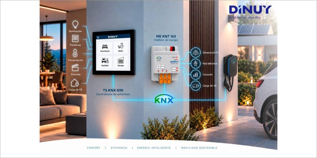 La gama KNX de Dinuy se amplía con nuevas soluciones para el control inteligente de edificios y la gestión energética